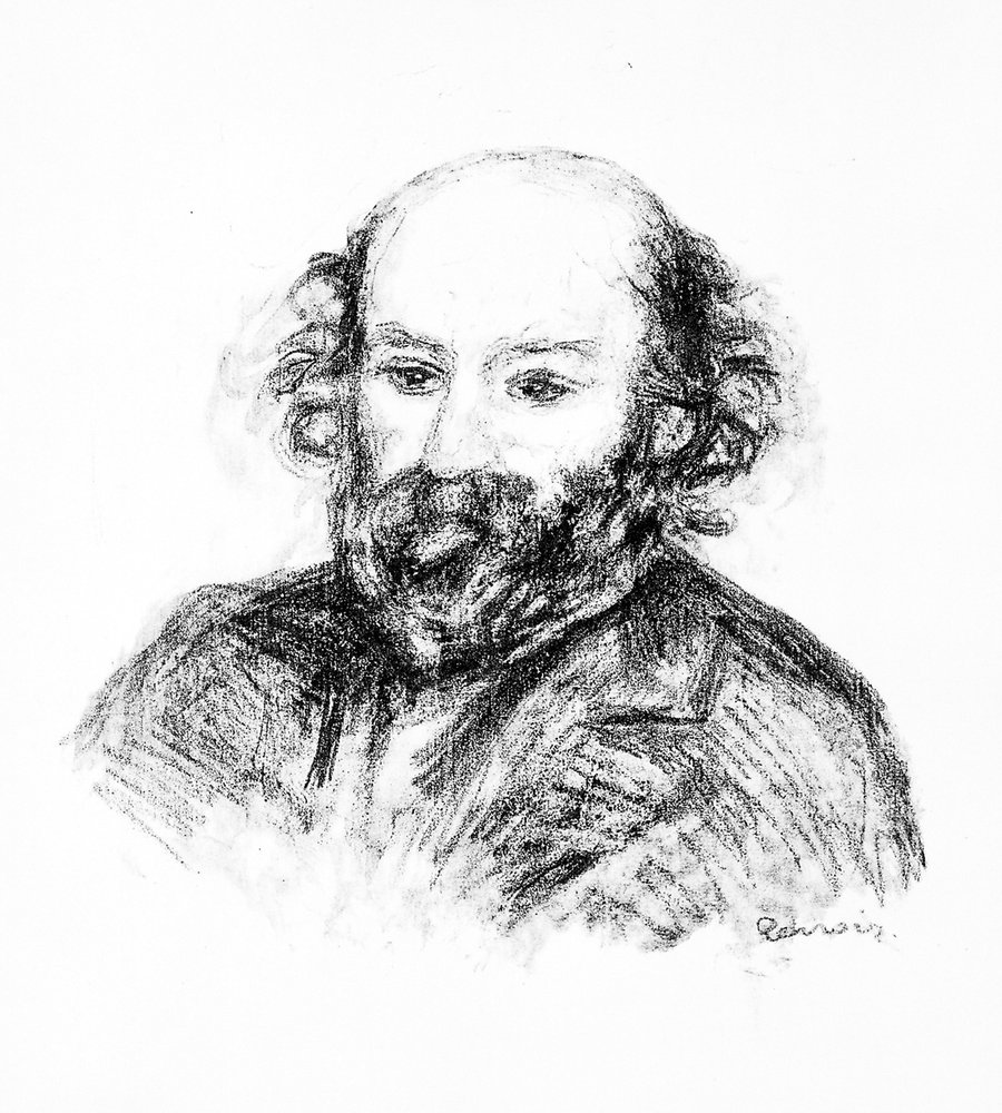 Porträt von Paul Cézanne, ca. 1902 von Pierre-Auguste Renoir