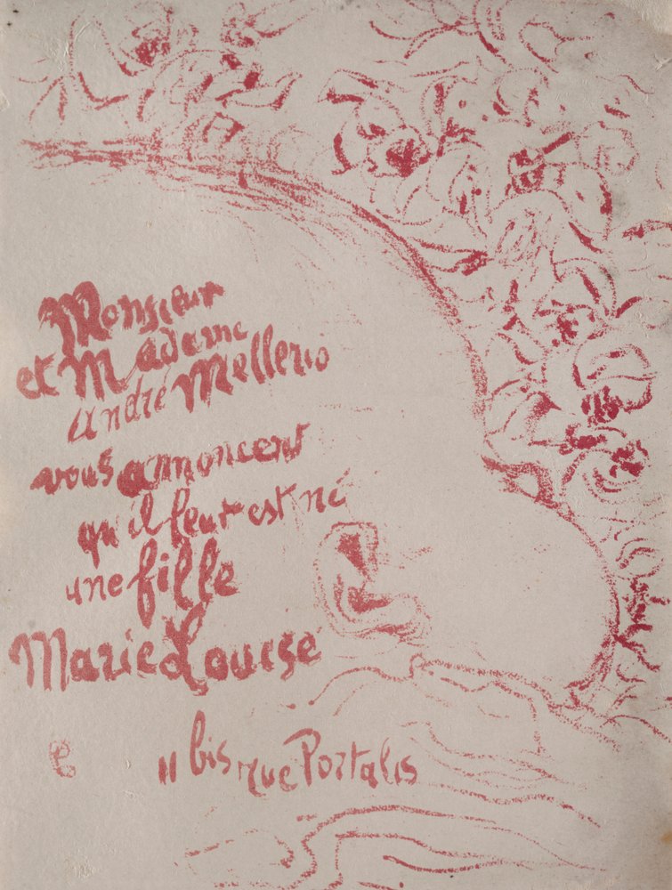 Geburtsanzeige, 1898 von Pierre Bonnard