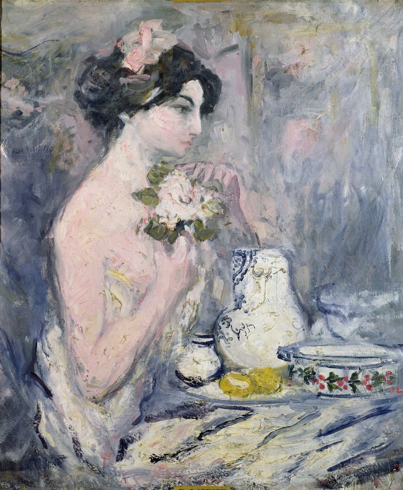 Frau mit einem Blumenstrauß von Pierre Laprade