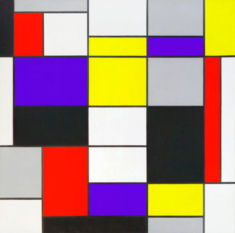 Komposition A von Piet Mondrian: hochwertiger Kunstdruck
