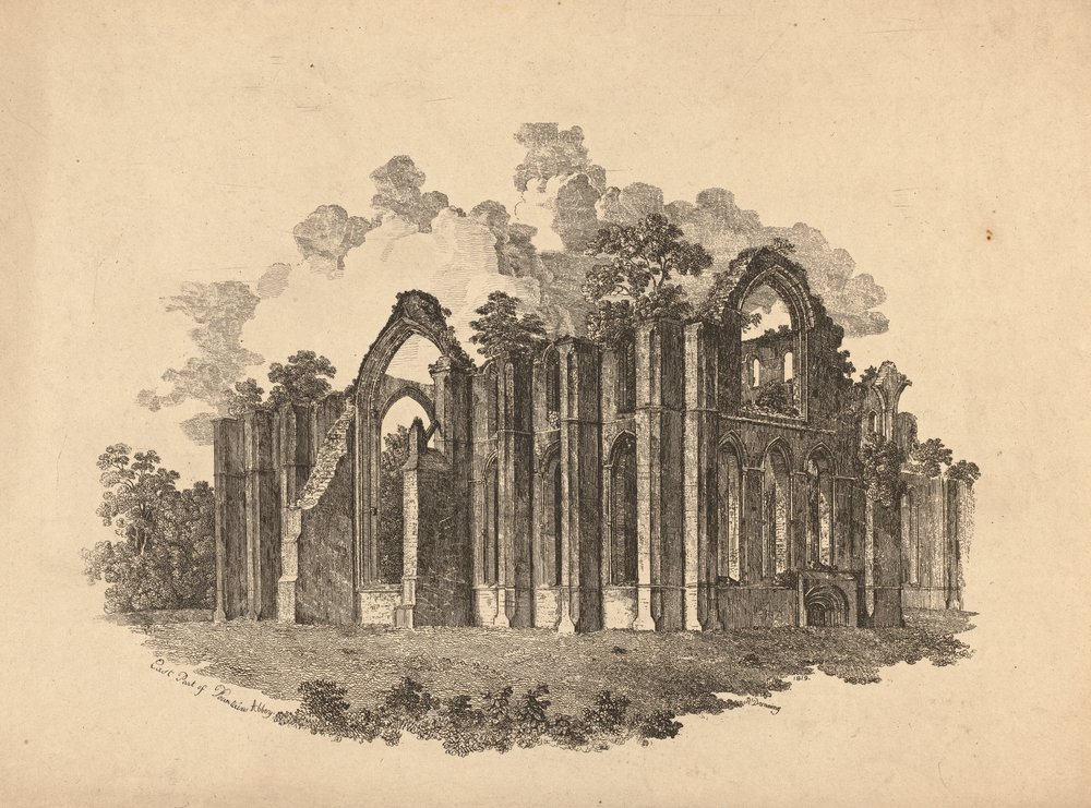Ostteil der Fountains Abbey von R. Dunning