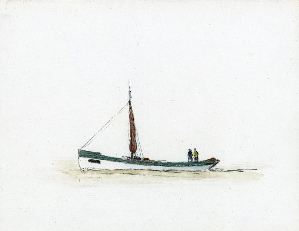 Gabare auf der Gironde-Mündung von Raymond Bonnefon