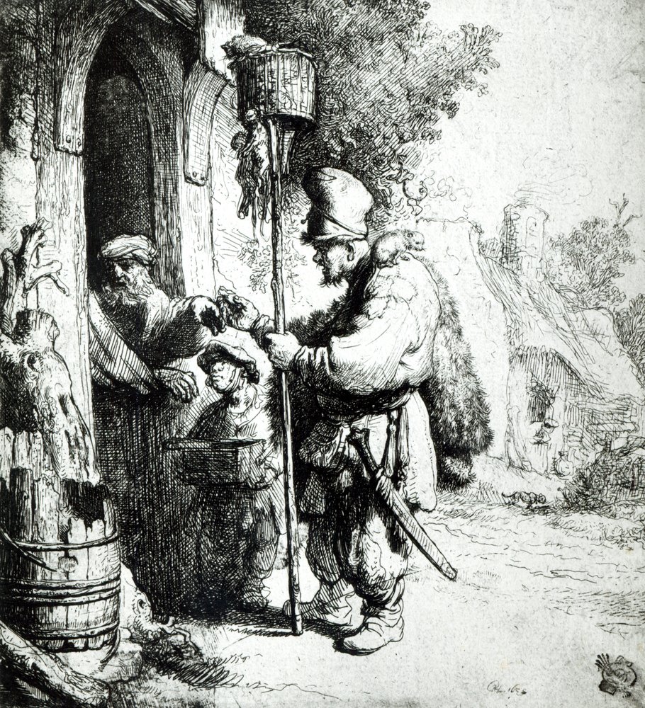 Der Rattenfänger, 1632 von Rembrandt van Rijn