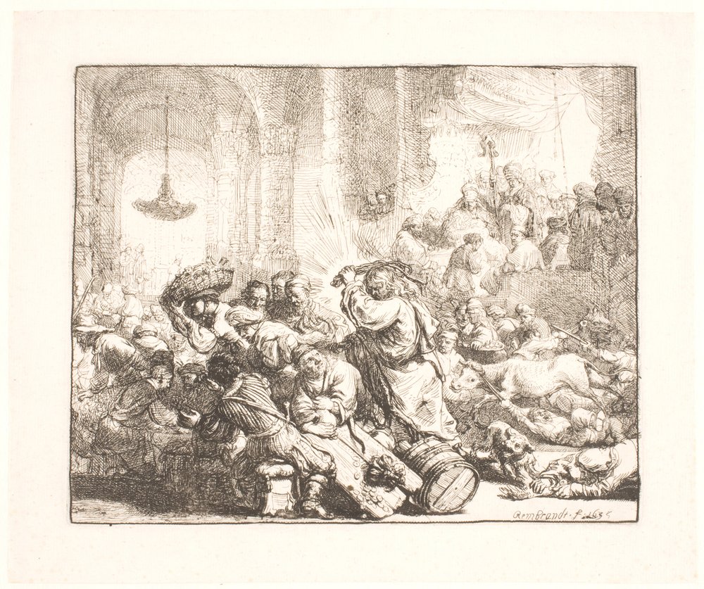 Christus vertreibt die Geldwechsler aus dem Tempel von Rembrandt van Rijn