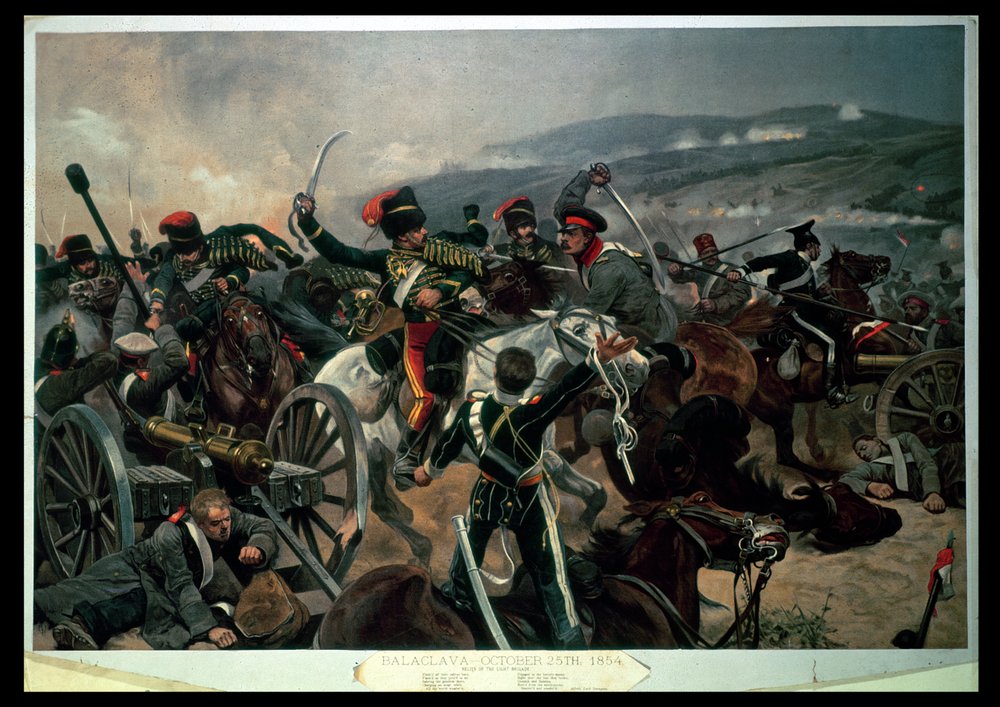 Schlacht von Balaklawa, 25. Oktober 1854, Entsatz der Leichten Brigade von Richard Caton Woodville junior