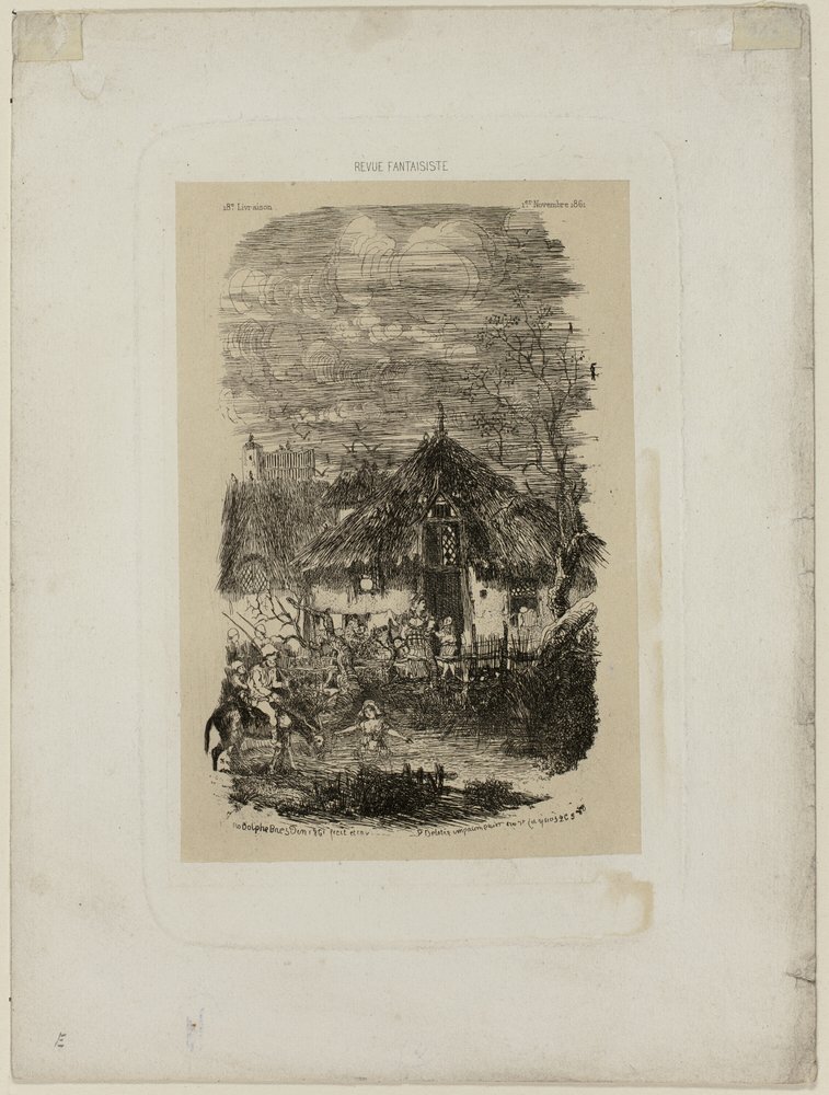 Bauernhaus, aus Revue Fantaisiste von Rodolphe Bresdin