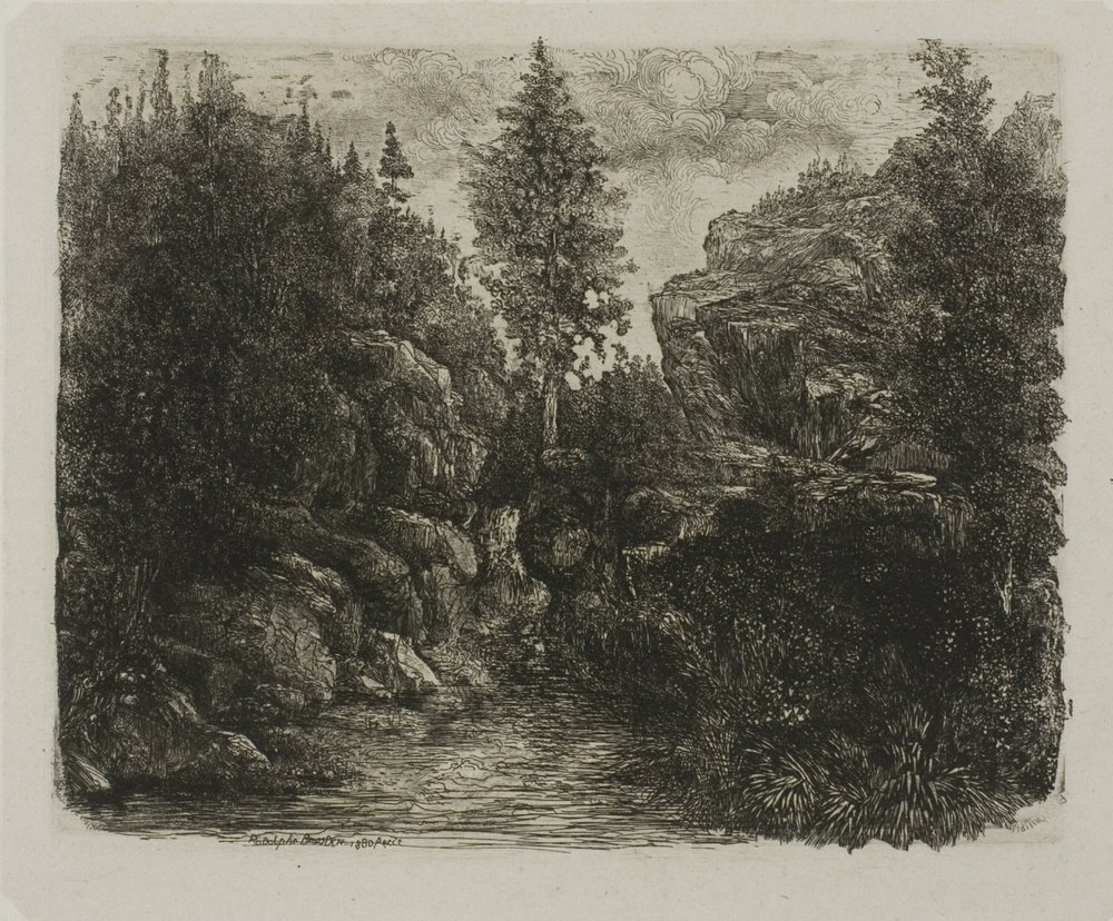Felsige Landschaft von Rodolphe Bresdin