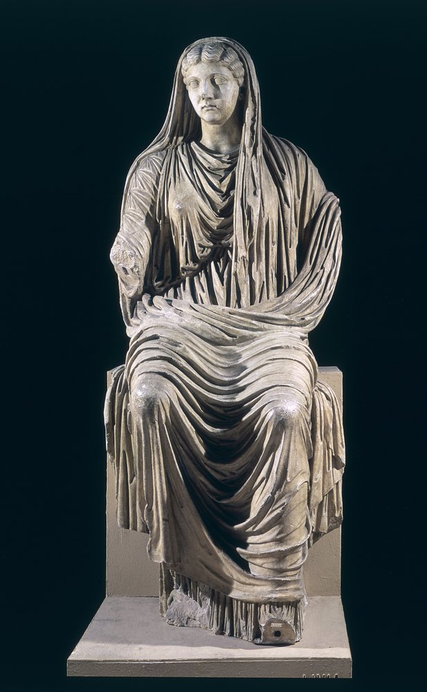 Posthume Statue der Livia (58 v. Chr.-29 n. Chr.) aus Velleia von Roman
