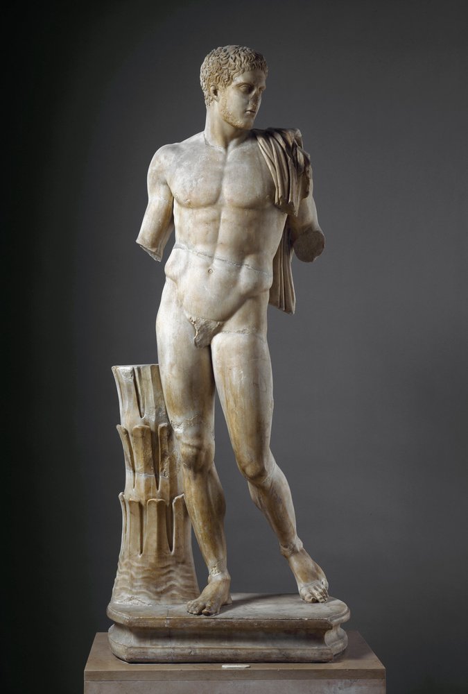 Diomedes. Römische Marmorskulptur nach einem griechischen Original. Aus Cumae. Höhe: 177 cm. Museo Archeologico Nazionale, Neapel von Roman Roman