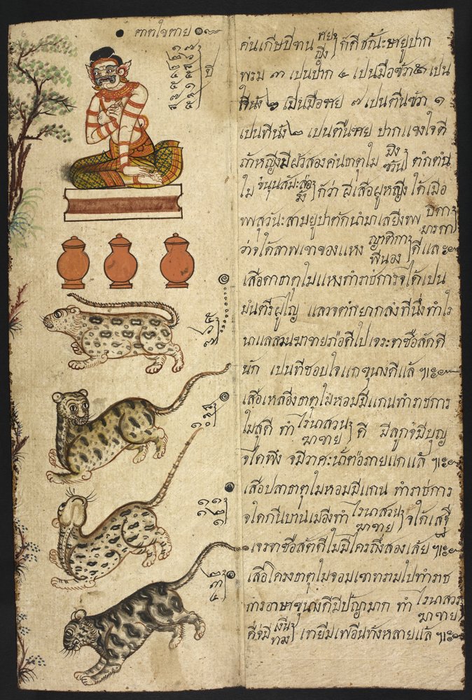 Or 4830 „Thailändisches Wahrsagehandbuch (Phrommachat) mit Horoskopen auf Grundlage des chinesischen Tierkreises“ von Thai School