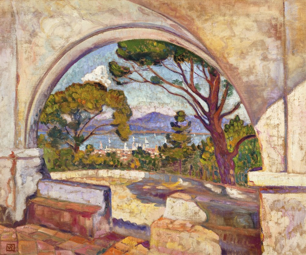 Saint-Tropez, Blick auf die Kapelle St., ca. 1920 von Théo van Rysselberghe