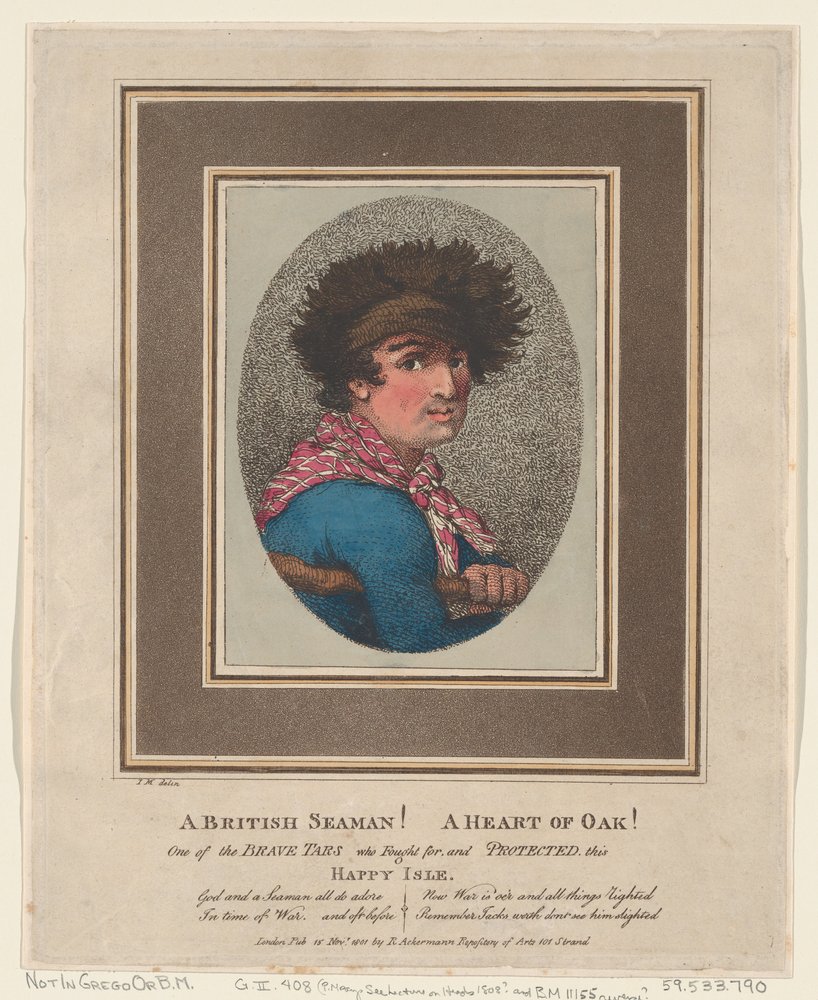 Ein britischer Seemann! Ein Herz aus Eiche!, 15. November 1801 von Thomas Rowlandson