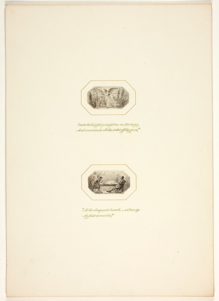 Studie für eine Tafel aus The Task von Thomas Stothard