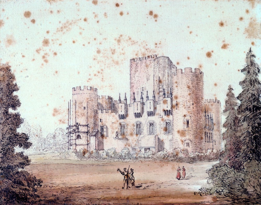 Entwurf für die Außenansicht eines Gebäudes, 1868 von Unbekannt