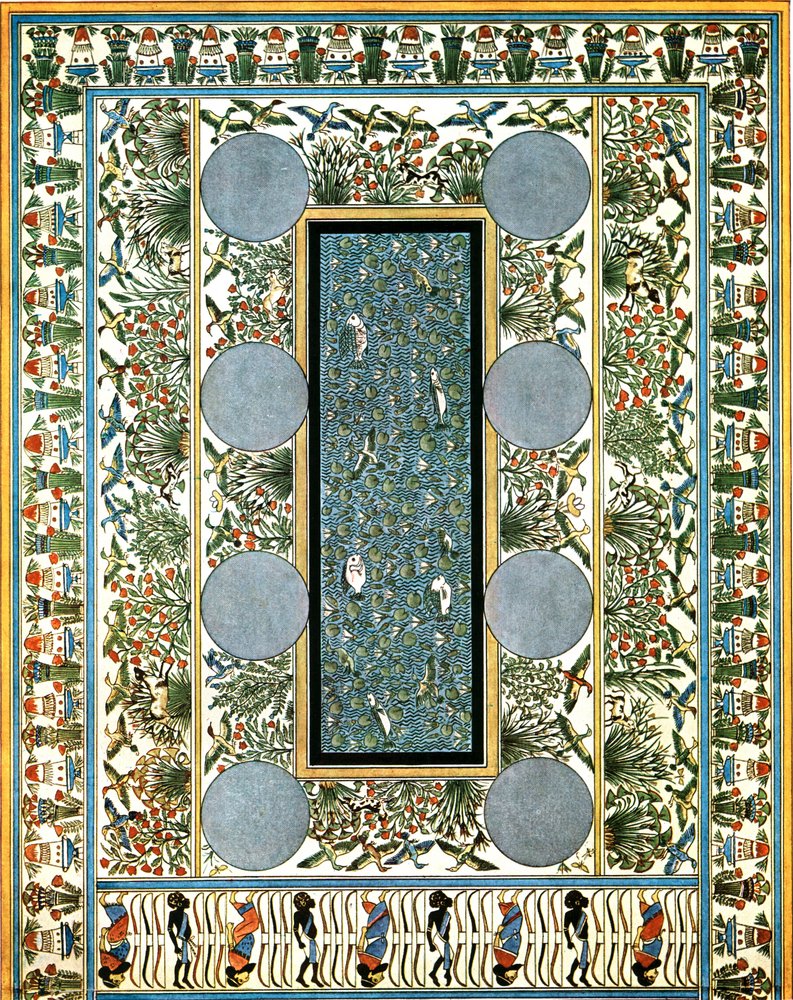 Bodenmalerei in einem Palast in Tell el-Amarna, Ägypten, 1928 von Unbekannt
