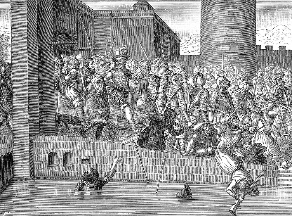 Heinrich IV. von Frankreich zieht in Paris ein, 22. März 1594 von Unbekannt