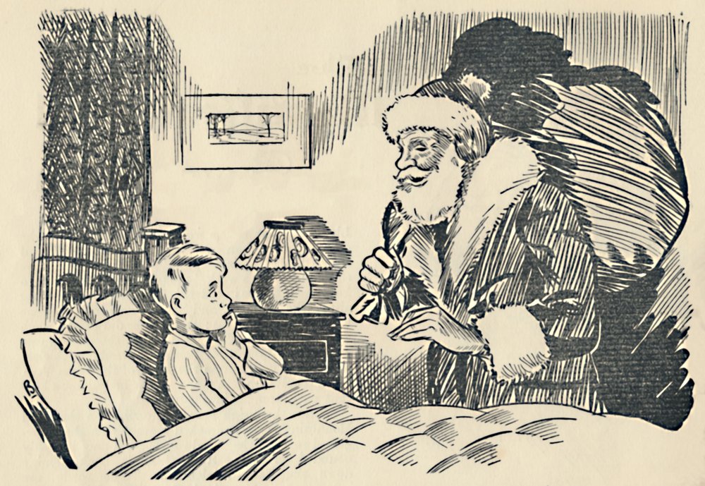 Illustration aus Die Mystifikation des Weihnachtsmanns, 1936 von Unbekannt