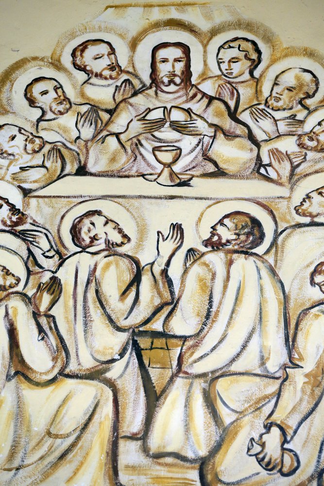 Kathedrale Sacré-Cœur, Jesus beim letzten Abendmahl, Lome, Togo von Unbekannt