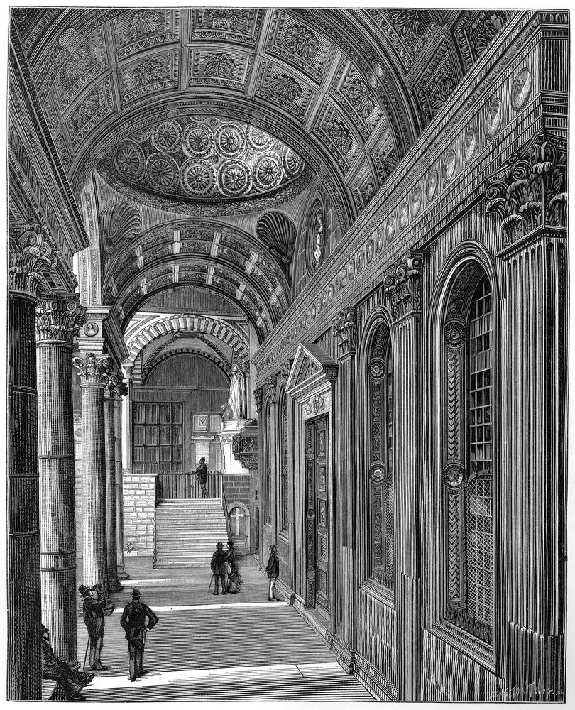 Portikus der Pazzi-Kapelle, Kreuzgang der Basilika Santa Croce, Florenz, 1882 von Unbekannt