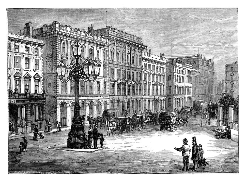 Portland Street, Manchester, spätes 19. Jahrhundert von Unbekannt