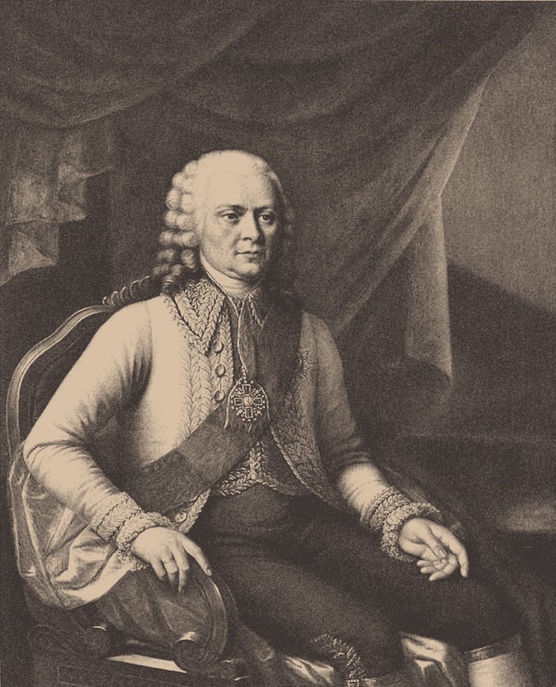 Porträt von Admiral Wassili Alexejewitsch Mjatlew 1694-1761 Nach Józef Oleszkiewicz von Unbekannt