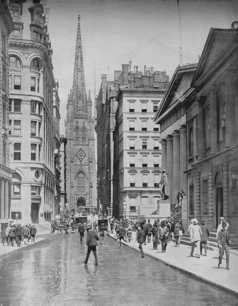 Wall Street, New York, ca. 1897 von Unbekannt