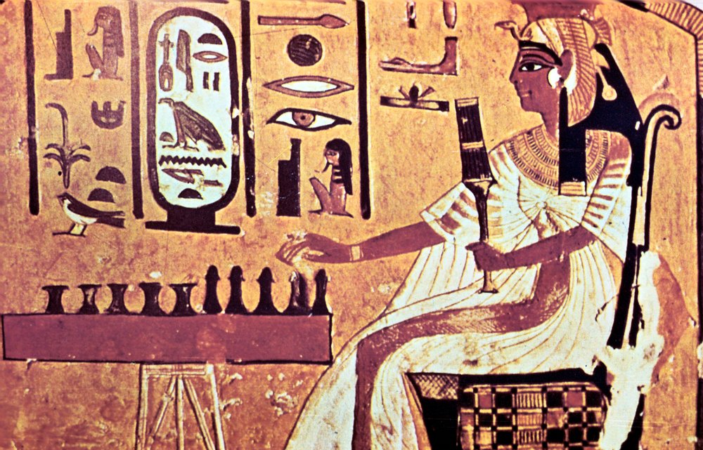 Wandmalerei aus dem Grab von Nefertari, Theben, Altes Ägypten, 19. Dynastie, 13. Jahrhundert v. Chr. von Unbekannt