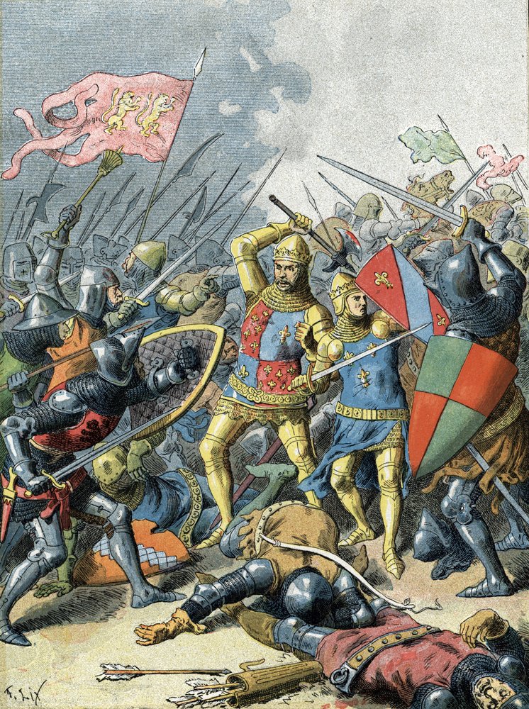 König Johann II. der Gute in der Schlacht von Poitiers (1356) von Unbekannter Künstler