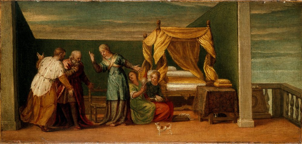 Judith empfängt die Ältesten von Bethulia, 16. Jahrhundert von Unknown