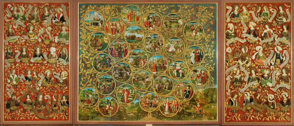 Der Stammbaum der Babenberger Markgrafen und Herzöge, erste Herrscher von "Ostarrichi" von Unknown Artist