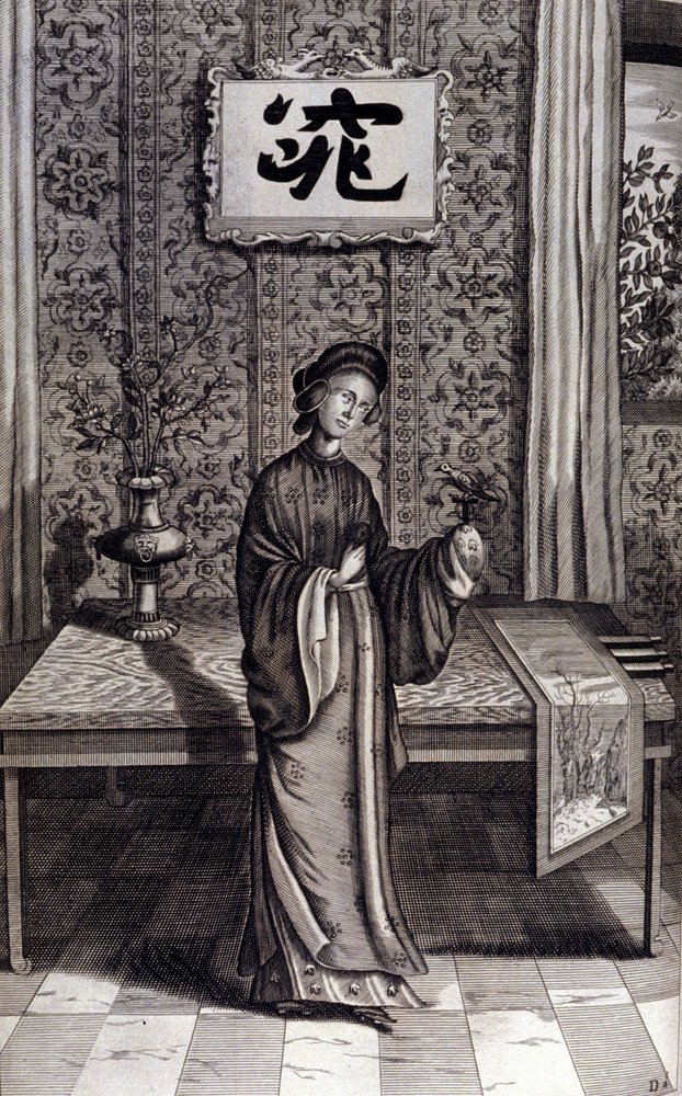 Frau des chinesischen Adels. „De China Monumenta“ von Athanasius Kircher (1601 - 1680), Jesuit, Orientalist und deutscher Gelehrter, Amsterdam 1667 von Unknown artist