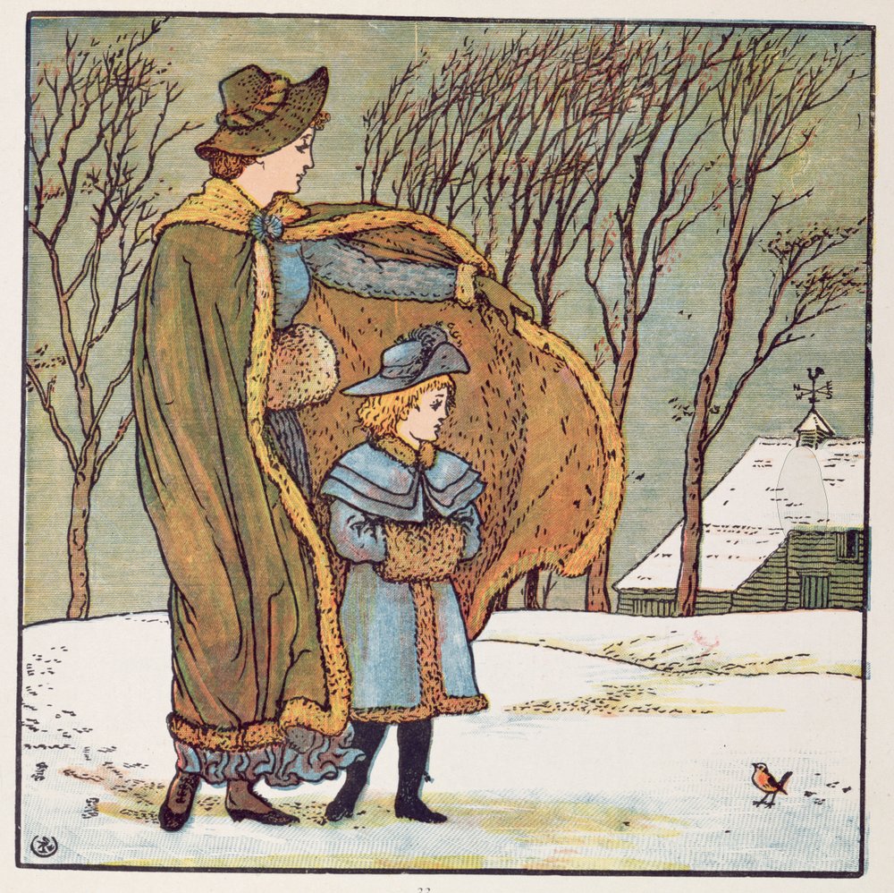 Der Nordwind und das Rotkehlchen von Walter Crane