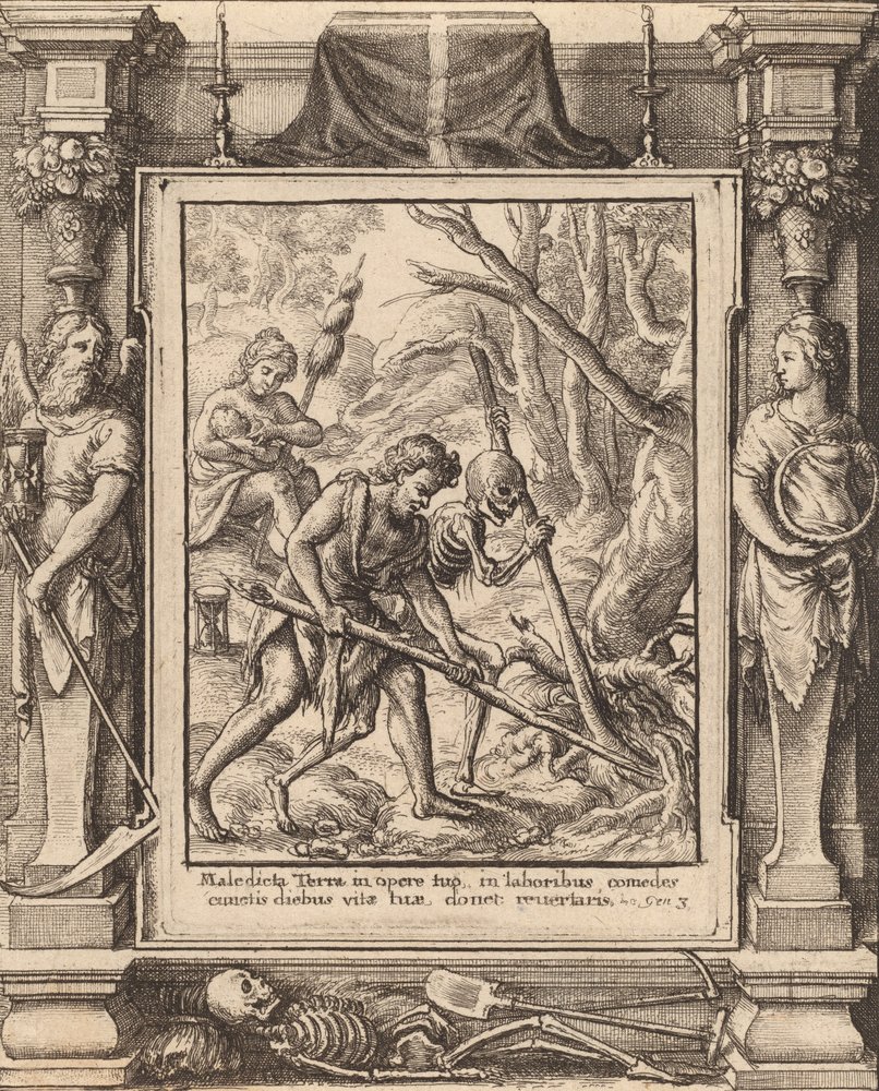Als Adam grub, 1651 von Wenceslaus Hollar