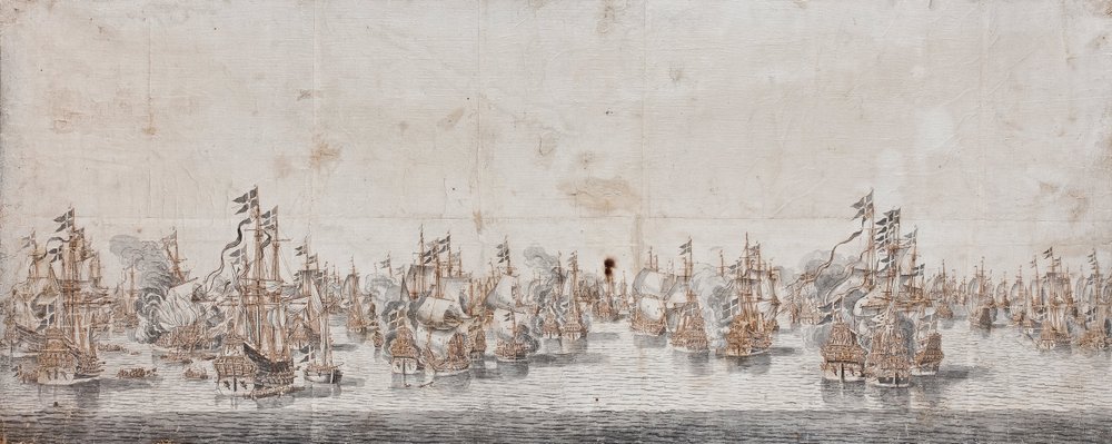 Die Schlacht von Femern von Willem van de Velde the Elder