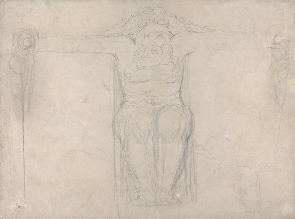 Studie für eine zerstörende Gottheit von William Blake
