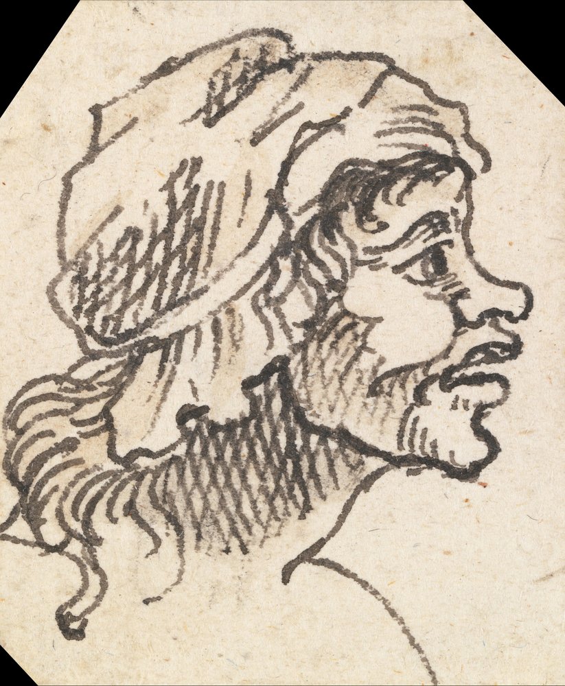 Grotesker Frauenkopf von William Hogarth