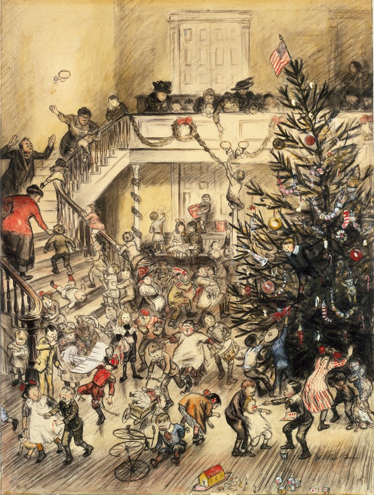 Weihnachtsfeier von William James Glackens