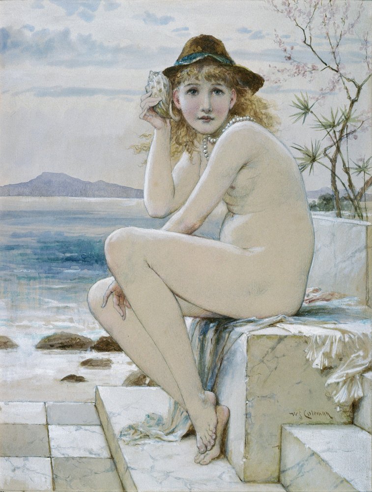 Mädchen mit Muschel von William Stephen Coleman