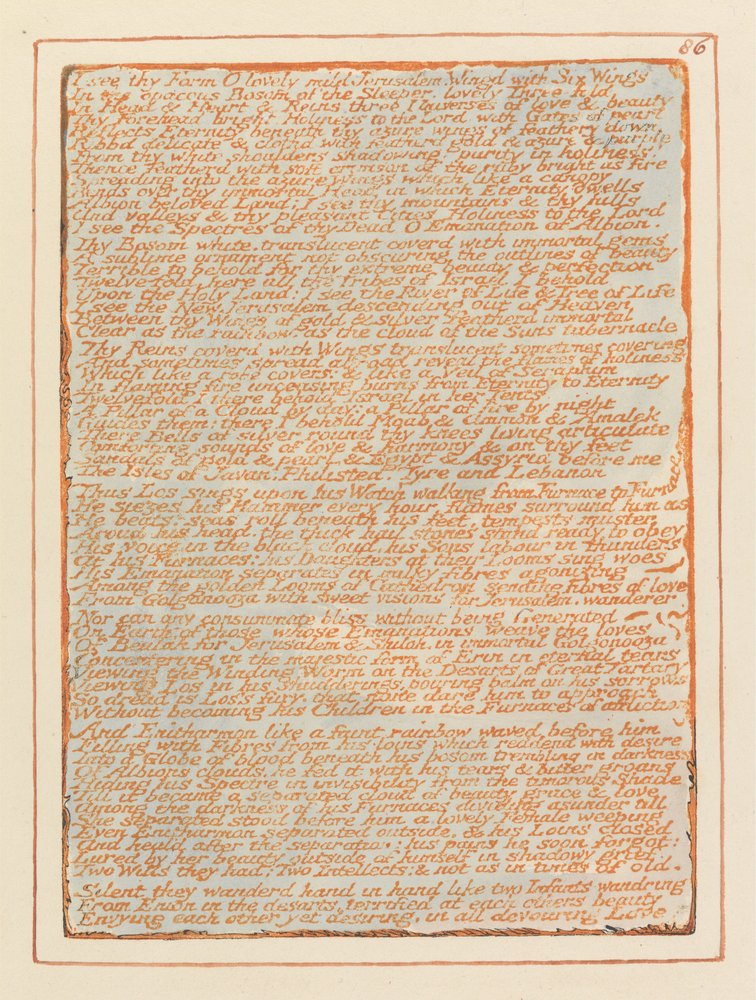 Jerusalem, Tafel 86 von William Blake