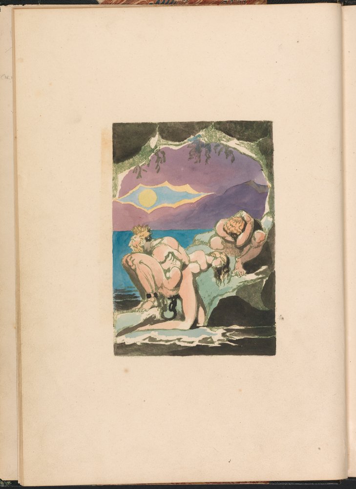 Visionen der Töchter Albions, Platte 1, Frontispiz von William Blake