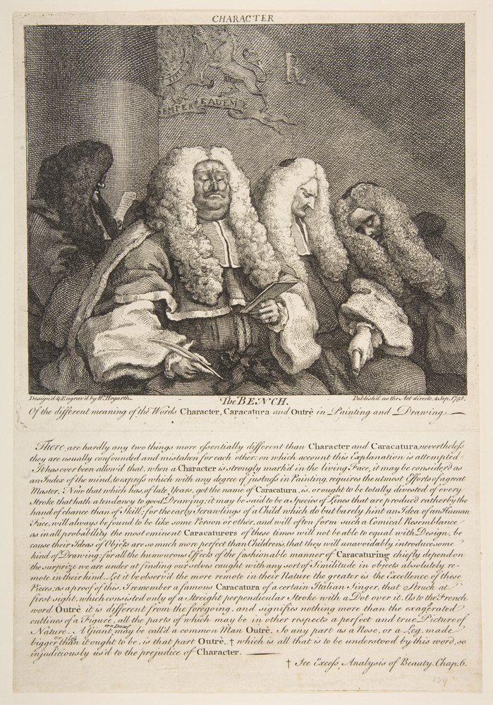 Die Bank, September 1758 von William Hogarth