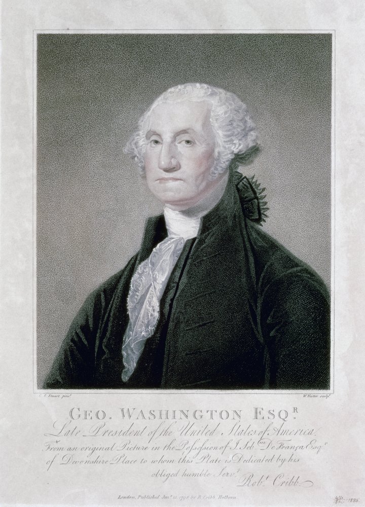 Porträt von George Washington, 1798 von William Nutter