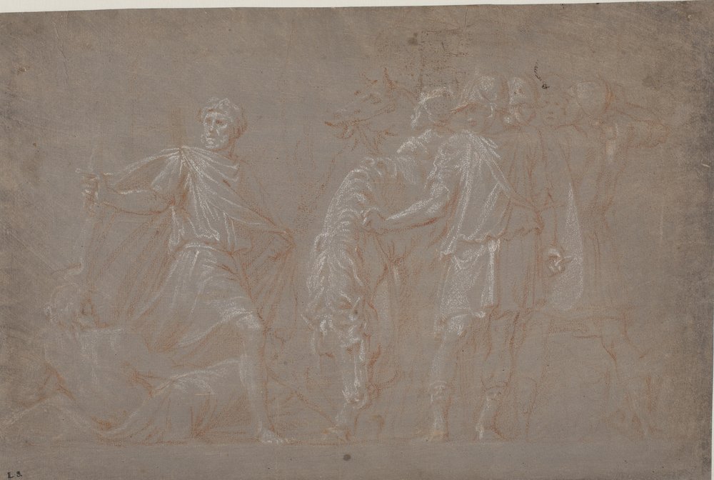 Mucius Scaevola überquert den Tiber von after Polidoro da Caravaggio