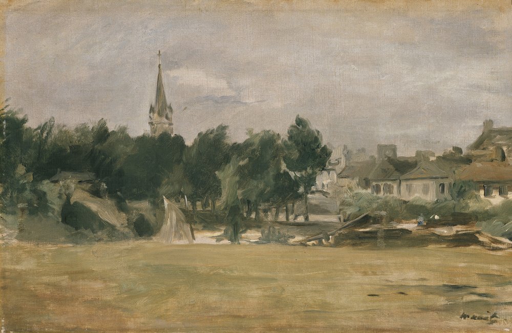 Landschaft mit einer Dorfkirche, 19. Jahrhundert von Édouard Manet
