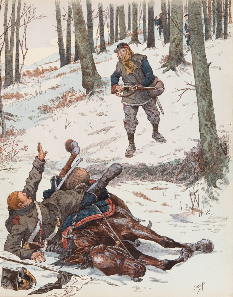 Jacques Marie Gaston Onfroy de Bréville, genannt JOB (1858-1931) - Der Moblot (Soldat der Mobilen Nationalgarde während des Krieges von 1870), Privatsammlung von pseudonym for Jacques Onfroy de Bréville Job
