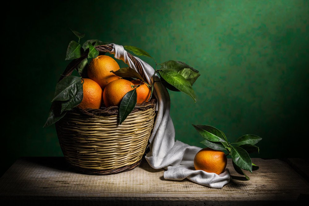 Frische Orangen-Stillleben von Adriana Vitale