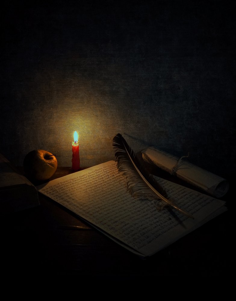 Ruhiges Kerzenlichtstudium von Ahmed Idris