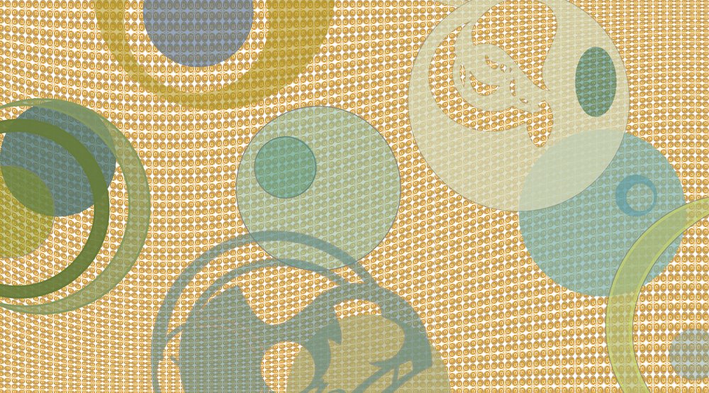 Überlappende abstrakte Kreise von Alejandra Winkhaus