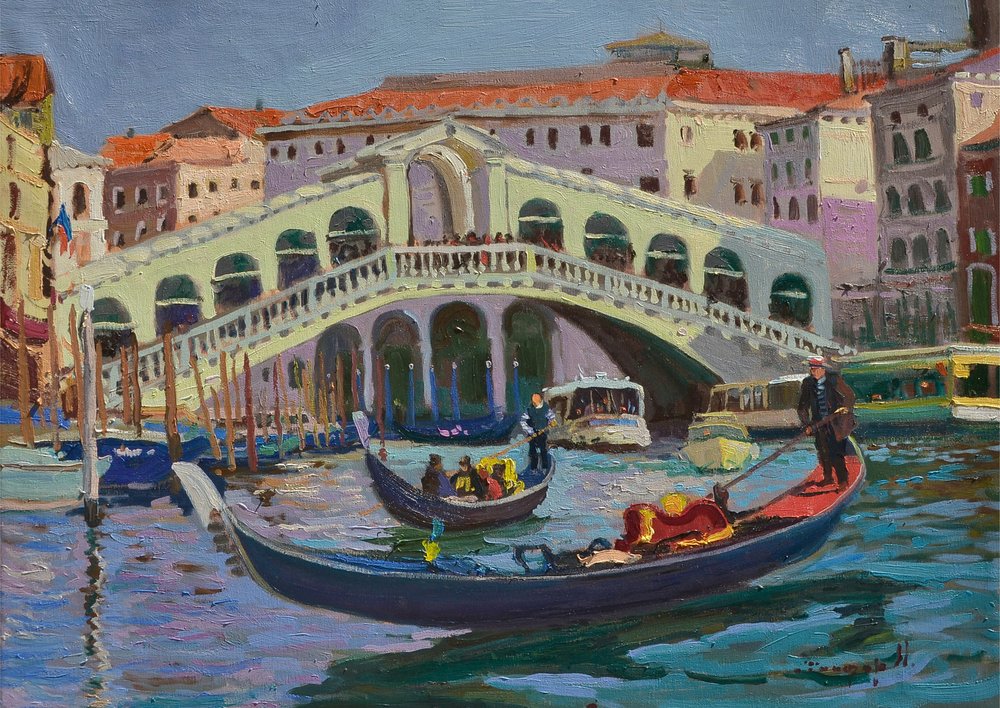 Venedig Rialto-Brücke Gondeln von Alexander Shandor