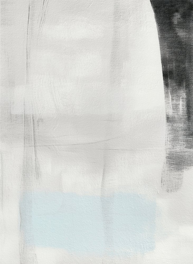 Blauer Block Abstrakt von Alma